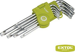 Extol L Set 9 Torx Wrenches 9pcs