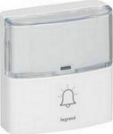 Legrand Complete Wall Push Bell Button with Frame Συμπληρωματικό Εμβέλειας 200m IP54 White 094279