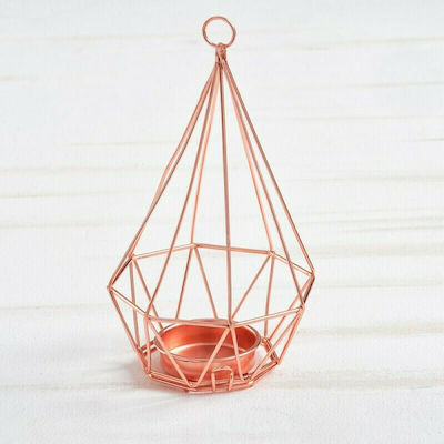 Christening Favor with Decorative Item Rose-Gold made of Metal 8.5x6cm