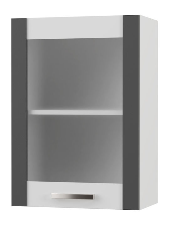 Charlotte Wall Cabinet Γραφίτης L50xW30.5xH71.8cm