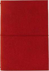 Paper Republic Notebook with Blank Pages and Elastic Red