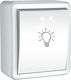 Aca Murata Complete Wall Push Staircase Button with Frame 1P 10A 250VAC IP20 White 1000222001