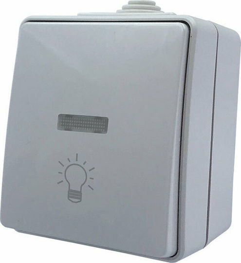 Aca Army Knopf Treppe mit LED-Anzeige IP55 in Gray Farbe 1000432006
