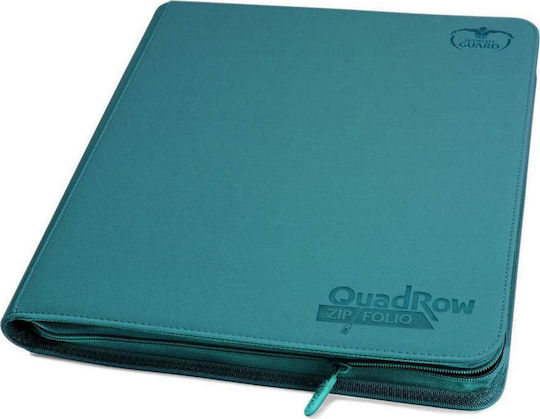 Ultimate Guard 12-Pocket Quadrow Zipfolio Xenoskin Binder 12-Pocket Standard Size Petrol Blue