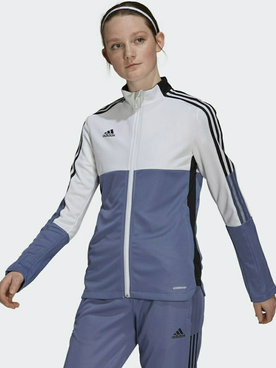 Adidas Tiro Γυναικείο Αθλητικό Μπουφάν Λευκό
