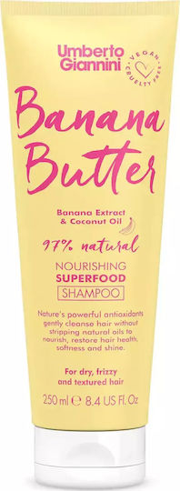 Umberto Giannini Banana Butter Shampoos Reconstruction/Nourishment & Hydration for Dry Hair Hair 250ml
