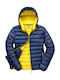 Result Waterproof Kids Quilted Jacket short Hooded Navy Blue Bird