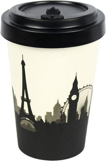 Innostat Cosmopolitan Mug Bamboo with Lid Black 450ml