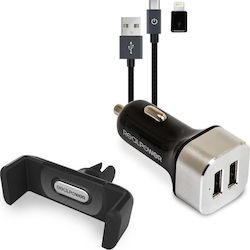 RealPower Încărcător Auto cu Porturi 2xUSB-A