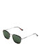 D.Franklin Classic Hexagon Sunglasses with Brown Tartaruga Metal Frame and Green Lens DFKSUN0495-0804-UNI