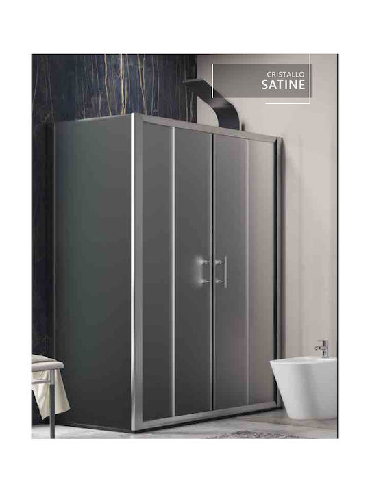 Karag Flora 600 SN-10 Cabin for Shower with Sliding Door 220x70x190cm Satine Cromo