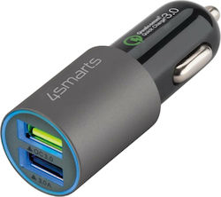 4Smarts Rapid Încărcător Auto cu Porturi 2xUSB-A 4Smarts Rapid Încărcător Auto cu Porturi 2xUSB-A