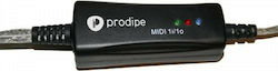 Prodipe Midi Interface MIDI 1i/1o σε Μαύρο Χρώμα