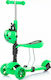 Chipolino Scuter Copii Kiddy Evo LED 3 Roți Cu Scaun Pentru 3+ Ani Verde