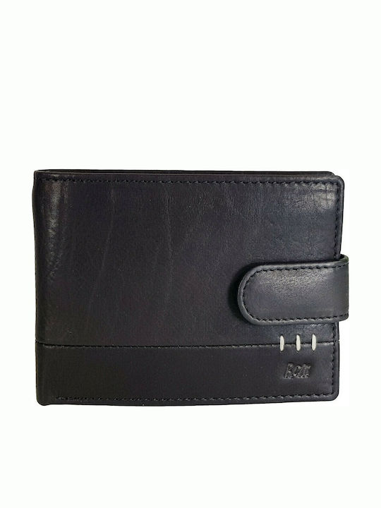 RCM Кожен Мъжки Портфейл с RFID Черен