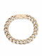 Luca Barra Chain Hand made of Steel Gold-plated Wide Thickness 11mm and Length 21cm