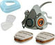 3M Mask Half Face with 6051 Filters & 5935 P3 p...