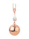 Babylonia Bola Marble Stone Necklace Pregnancy with Rose Gold Plating