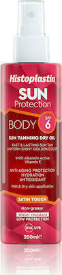 Heremco Histoplastin Sun Protection Tanning Dry Oil Body Satin Touch Αντηλιακό για το Σώμα SPF6 σε Spray 200ml