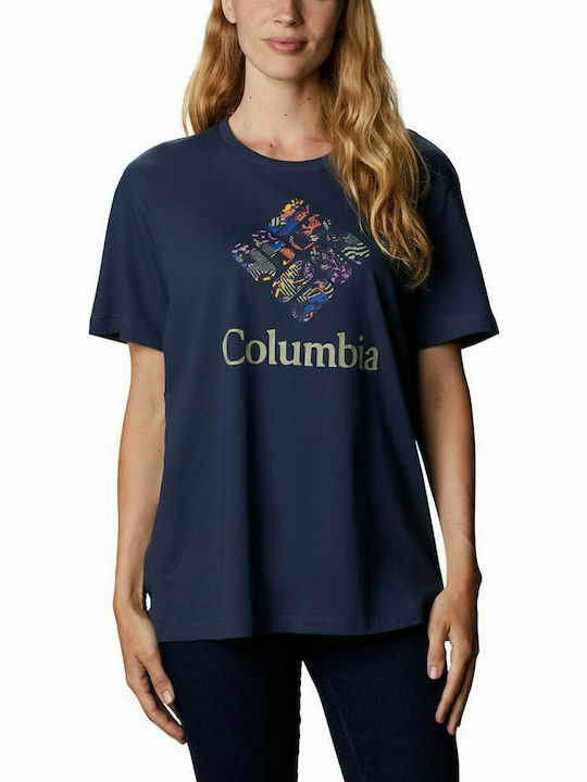 Columbia Park Damen Sportlich T-shirt Marineblau