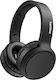 Philips TAH5205BK Wireless / Wired Over Ear Headphones with 29 hours of Operation and Quick Charge Black