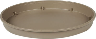 Viomes Linea 891 Round Plate Pot Grey-Brown 20x20cm