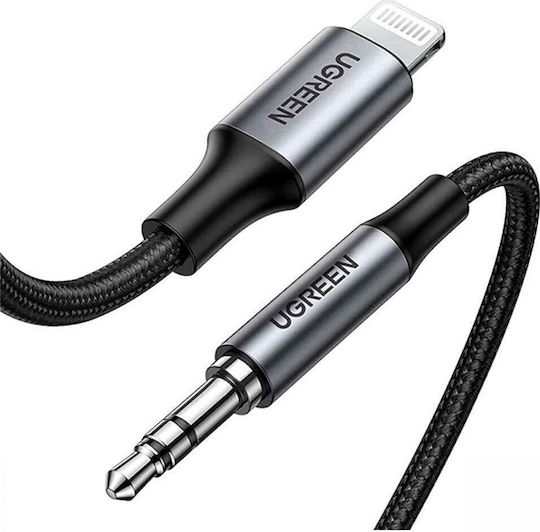 Ugreen Braided 3.5mm to Lightning Cable Black 2m (70862)