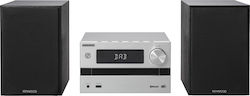 Kenwood Озвучителна система 2 M-720DAB 50W с CD Player, WiFi и Блутут Silver / Черно