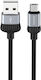 Borofone Regular USB 2.0 to micro USB Cable Μαύρο 1m (BX28)
