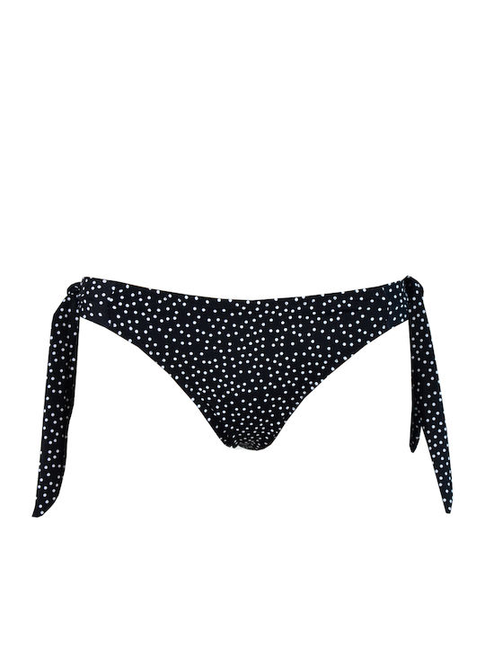 Rock Club BP-3158 Bikini Slip mit Schnürchen Schwarz BP3158.about-dot