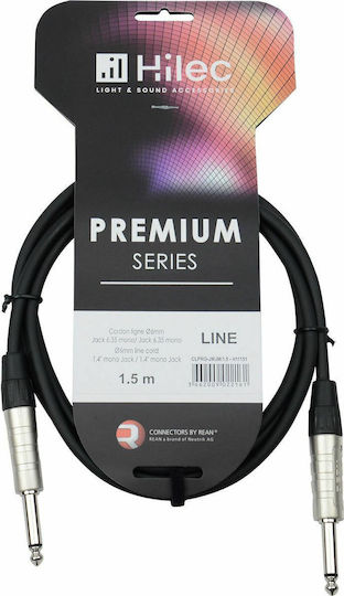 Hilec Cable 6.3mm male - 6.3mm male 1.5m (CALIN952)