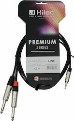 Hilec Cable 6.3mm male - 3.5mm male 1.5m (CALIN964)