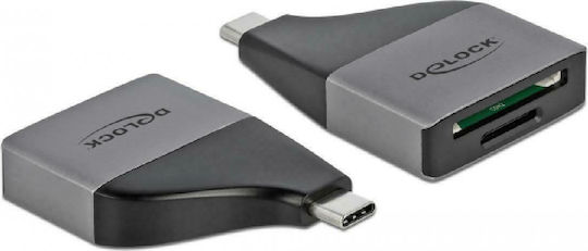 DeLock Card Reader Type-C για SD/MemoryStick Γκρι