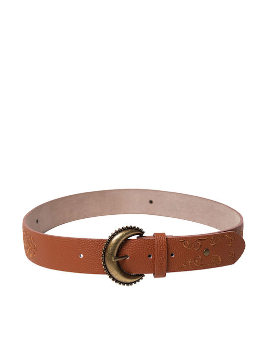 Boho Embroidery Breite Damen Gürtel Tabac Braun