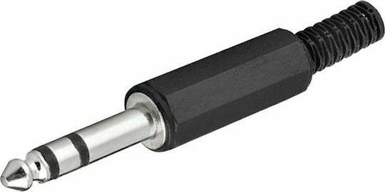 ATC Βύσμα 6.3mm Jack stereo male Μαύρο 02.008.0062
