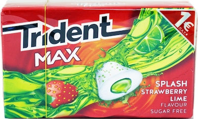 Trident Chewing gum Max with Splash Φράουλα / Λάιμ Flavour Sugar Free 22gr