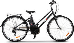 RKS CR5 28" Μαύρο Ηλεκτρικό Ποδήλατο Πόλης με 7 Ταχύτητες