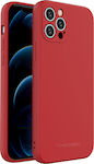 Wozinsky Color Silicone Back Cover Red (iPhone 12 / 12 Pro)