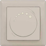 Mutlusan Wall Mounted LED Complete Dimmer Switch Rotary Beige