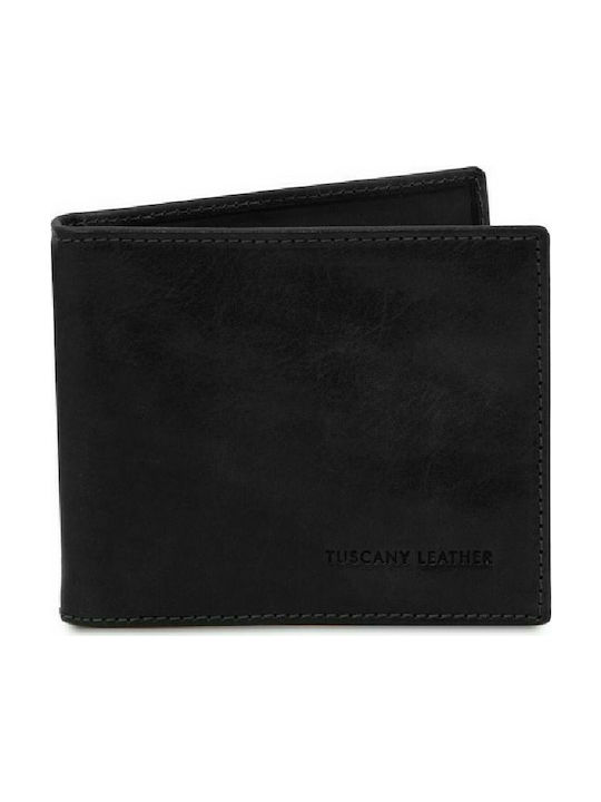 Tuscany Leather Ανδρικό Πορτοφόλι Καρτών Μαύρο