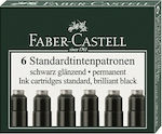 Faber-Castell Rezervă Cerneală pentru Peniță în culoarea Negru 6τμχ 6buc