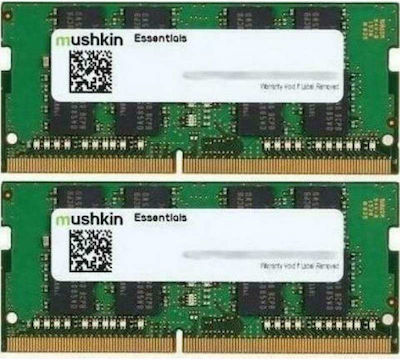 Mushkin Essentials 16GB DDR4 RAM cu 2 module (2x8GB) și Viteză 3200 pentru Laptop