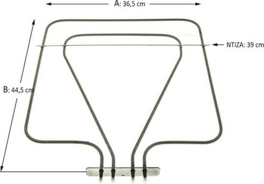 Miele Ersatz-Backofenheizung Kompatibel mit Miele 44.5x36.5cm