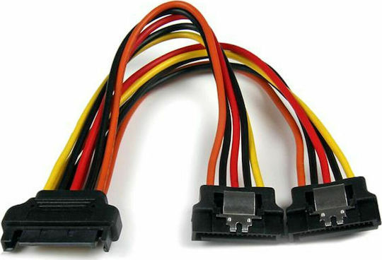 StarTech 15-Pin SATA III - 15-Pin SATA III Cable 0.15m Πολύχρωμο (PYO2LSATA)