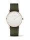 Paul Hewitt Ceas Barbati 39mm Alimentat cu Baterie cu Culoare Verde Textil Cureaua