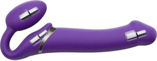 Strap On Me Strapless Vibrating Strap On Dildo Size L Trägerlos Strap On mit Dildo mit Vibration in Lila Farbe