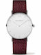Paul Hewitt Men's Watch 39mm Battery with Burgundy Fabric Strap