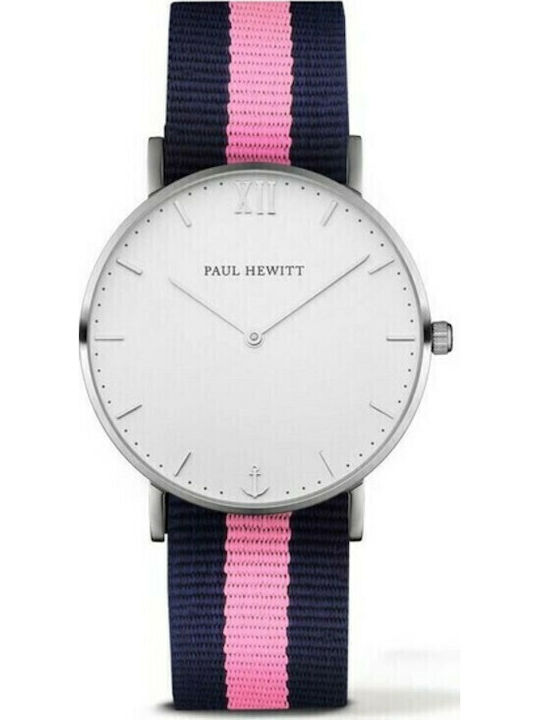 Paul Hewitt Ανδρικό Ρολόι 39mm Μπαταρίας με Υφασμάτινο Λουράκι