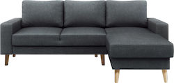 Firenze Ecke Sofa mit Umkehrbarer Winkel Stoff Grey 223x152cm