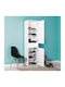 Einzeltür Kleiderschrank Diamond White 45x40x187cm